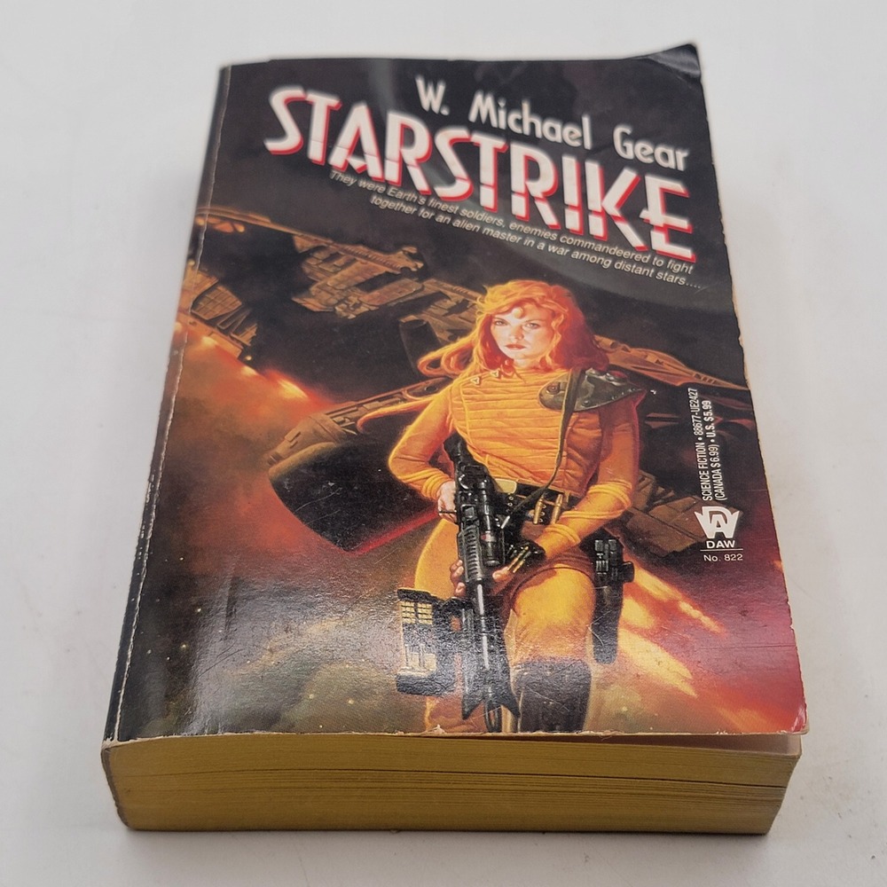 W. Michael Gear Starstrike Paperback First Printing DAW No 822 Sci-Fi Fair